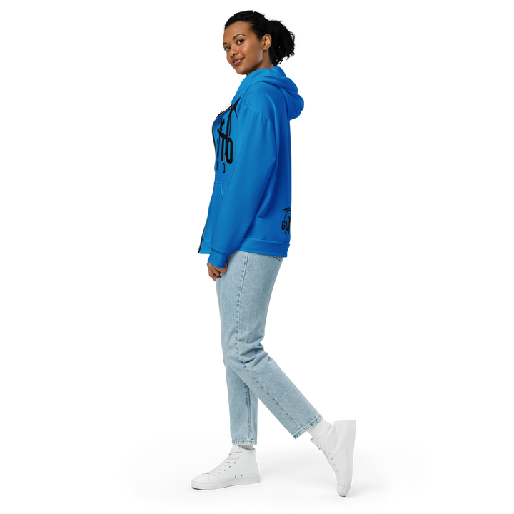 Felpa con cappuccio con zip unisex Uomo/Donna Gufetto Blu - Gufetto Brand 