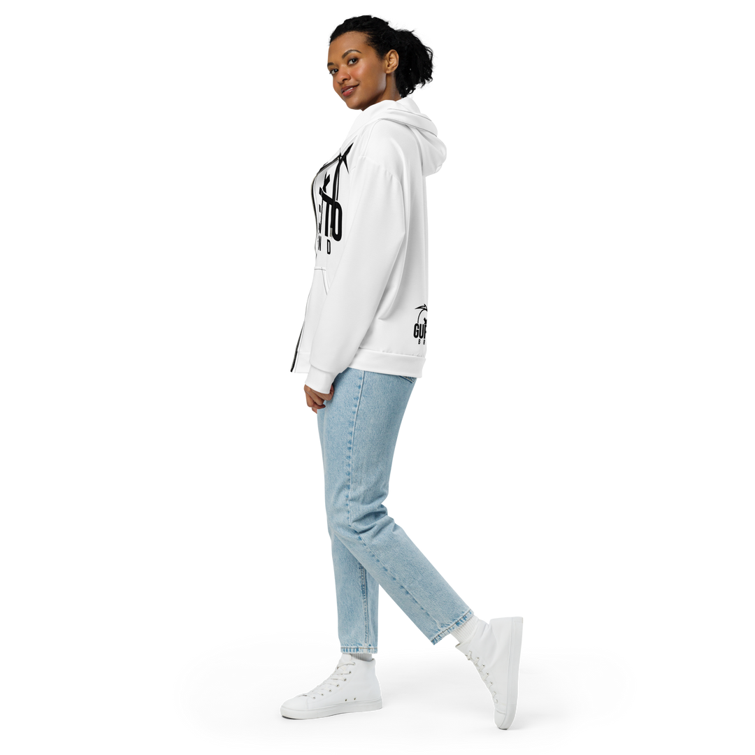 Felpa con cappuccio con zip unisex Uomo/Donna Gufetto White - Gufetto Brand 