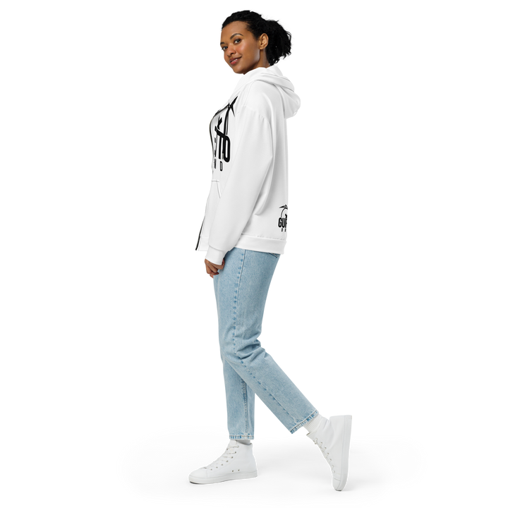 Felpa con cappuccio con zip unisex Uomo/Donna Gufetto White - Gufetto Brand 