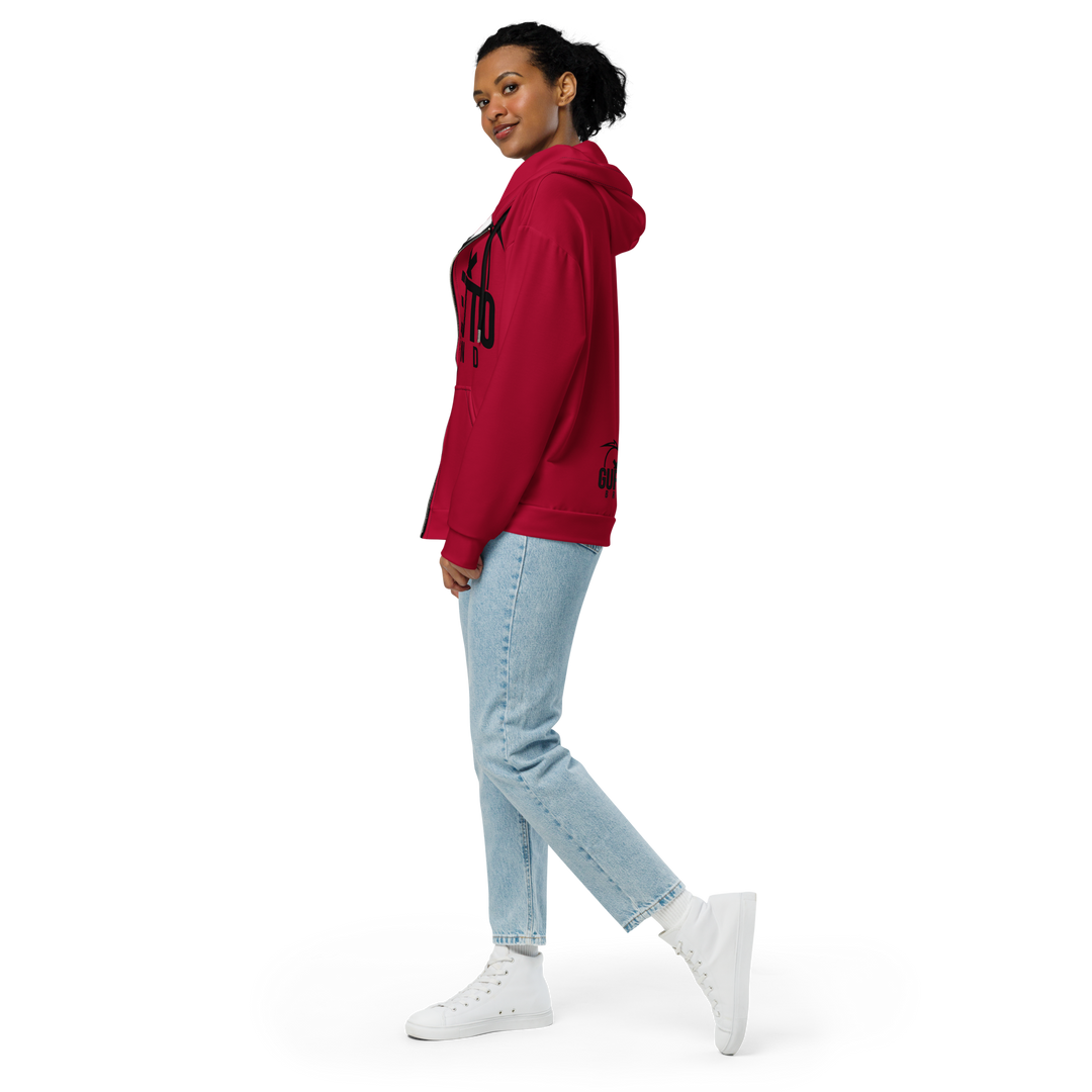 Felpa con cappuccio con zip unisex Uomo/Donna Gufetto Red - Gufetto Brand 