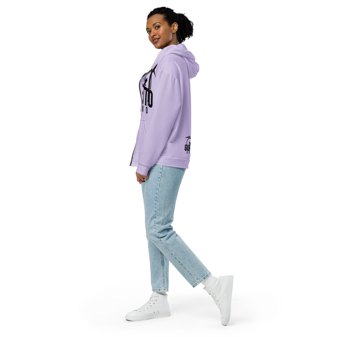Felpa con cappuccio con zip unisex Uomo/Donna Gufetto Violet - Gufetto Brand 