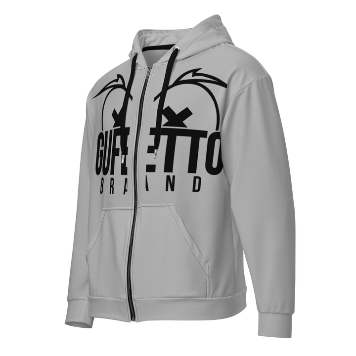 Felpa con cappuccio con zip unisex Uomo/Donna Gufetto Grigia - Gufetto Brand 
