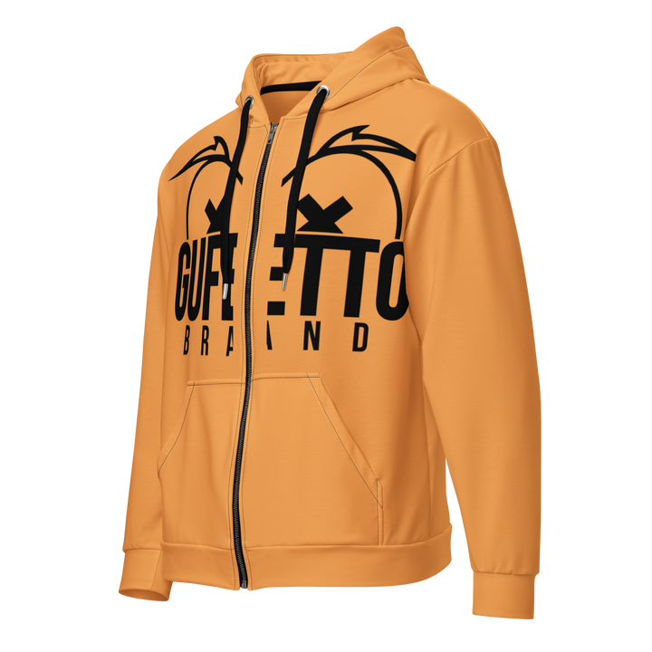 Felpa con cappuccio con zip unisex Uomo/Donna Gufetto Arancione - Gufetto Brand 