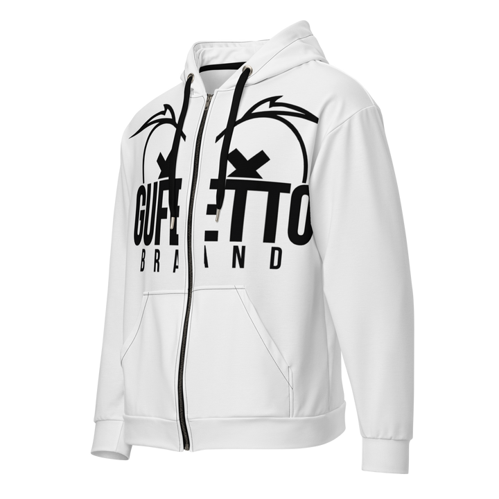 Felpa con cappuccio con zip unisex Uomo/Donna Gufetto White - Gufetto Brand 