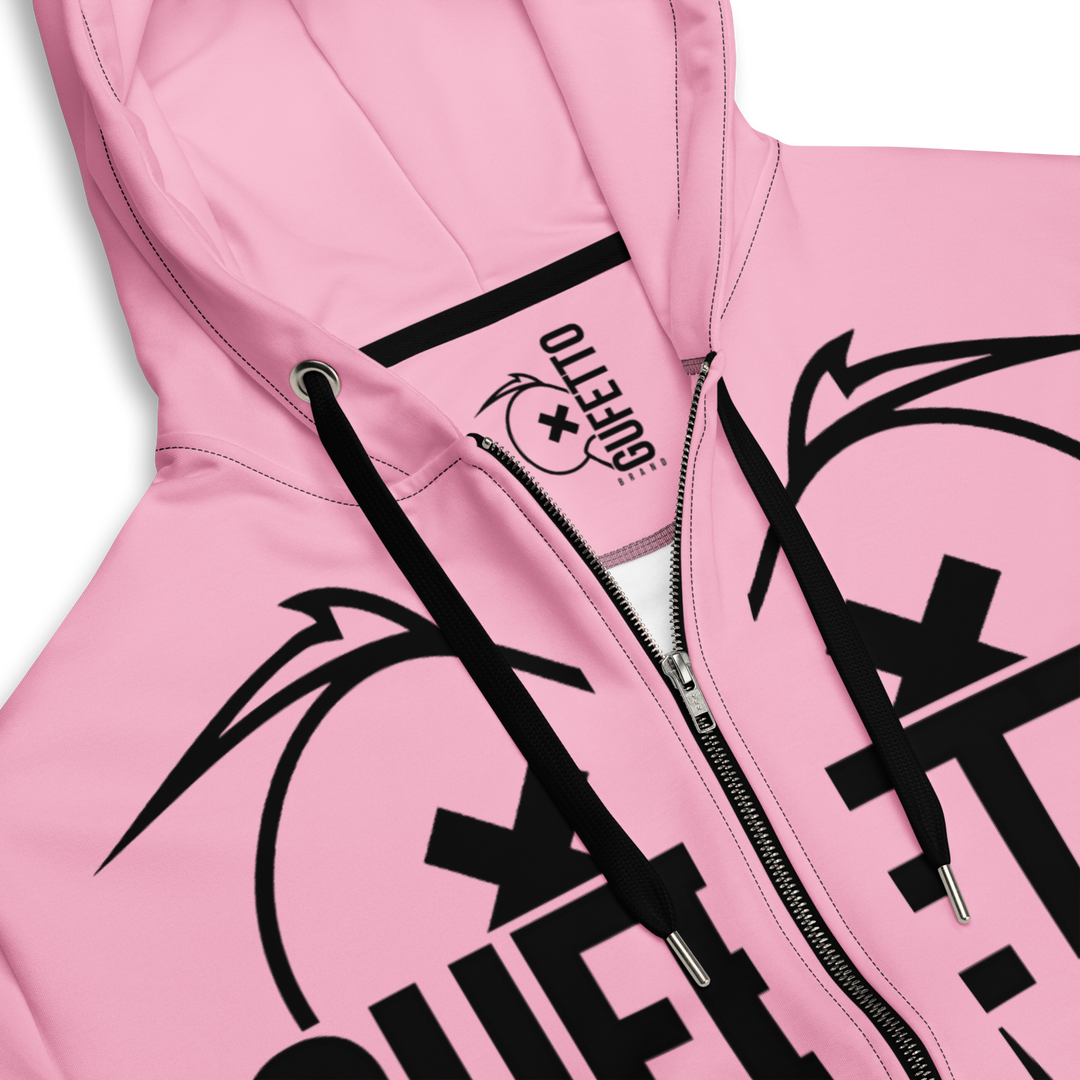 Felpa con cappuccio con zip unisex Uomo/Donna Gufetto Pink - Gufetto Brand 