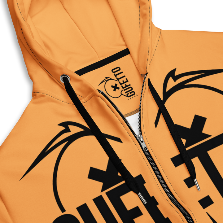 Felpa con cappuccio con zip unisex Uomo/Donna Gufetto Arancione - Gufetto Brand 