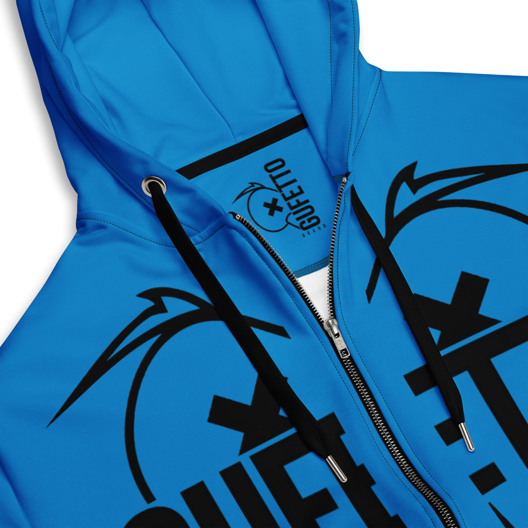 Felpa con cappuccio con zip unisex Uomo/Donna Gufetto Blu - Gufetto Brand 