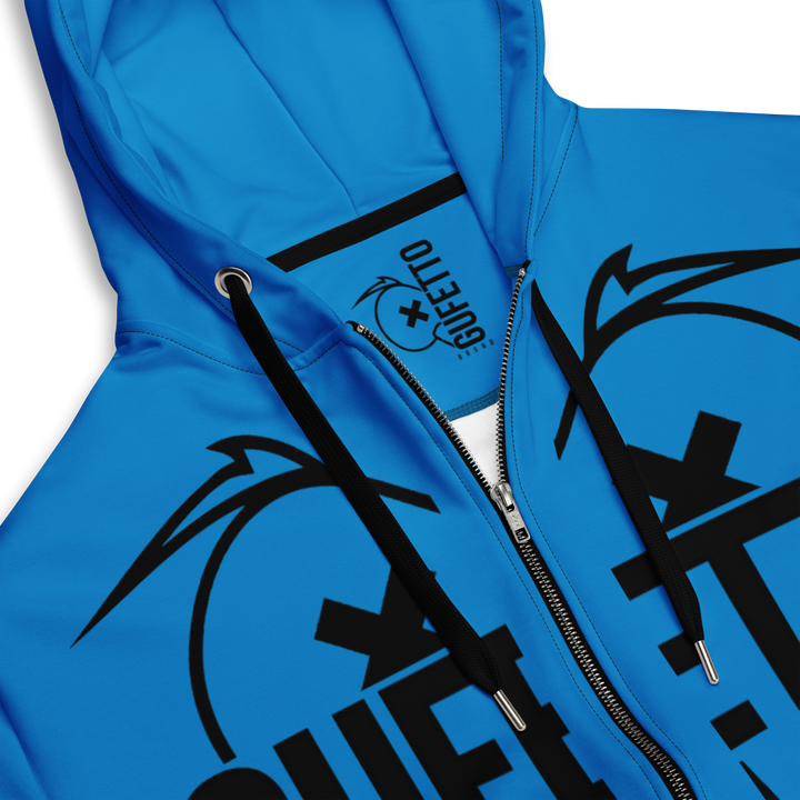 Felpa con cappuccio con zip unisex Uomo/Donna Gufetto Blu - Gufetto Brand 