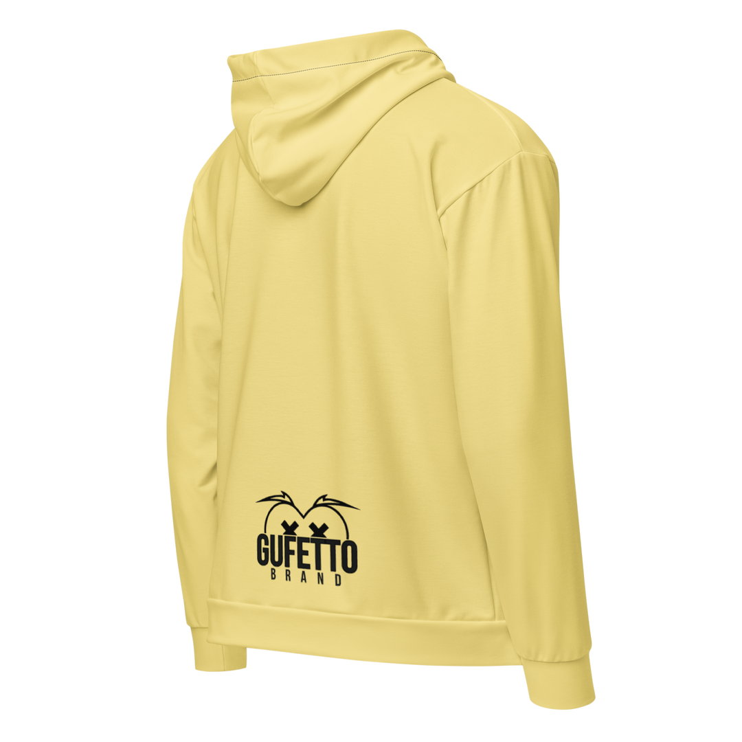 Felpa con cappuccio con zip unisex Uomo/Donna Gufetto Gialla - Gufetto Brand 