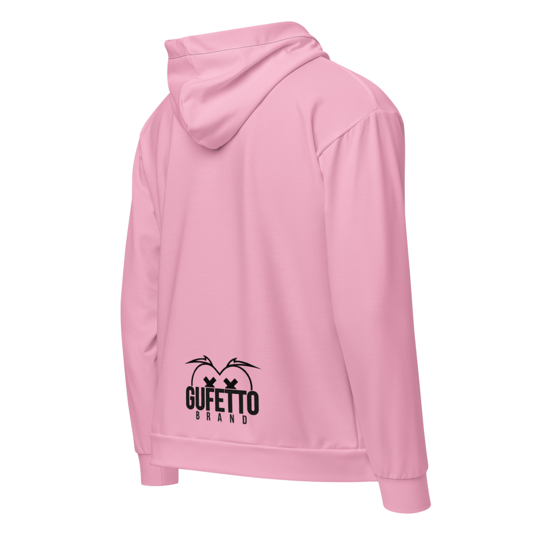 Felpa con cappuccio con zip unisex Uomo/Donna Gufetto Pink - Gufetto Brand 