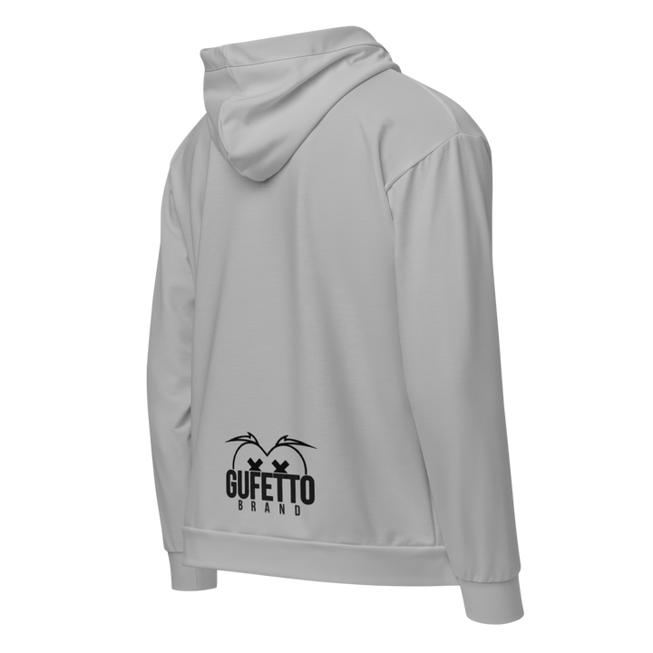 Felpa con cappuccio con zip unisex Uomo/Donna Gufetto Grigia - Gufetto Brand 