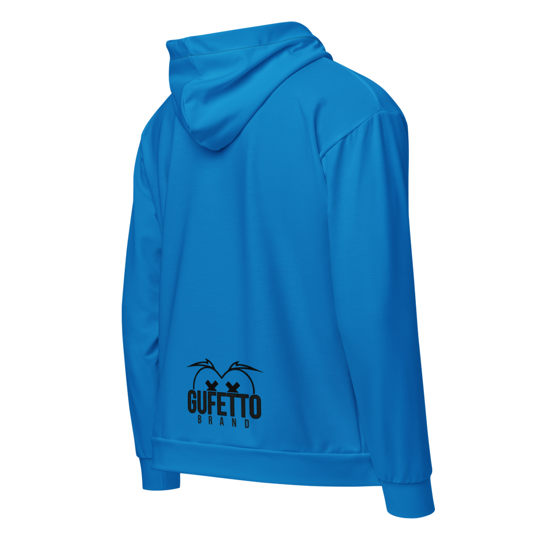Felpa con cappuccio con zip unisex Uomo/Donna Gufetto Blu - Gufetto Brand 
