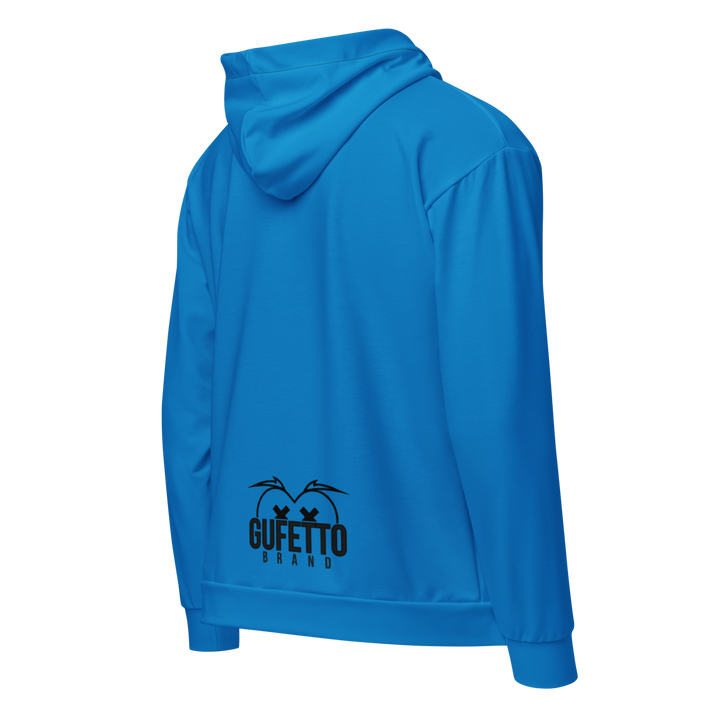 Felpa con cappuccio con zip unisex Uomo/Donna Gufetto Blu - Gufetto Brand 