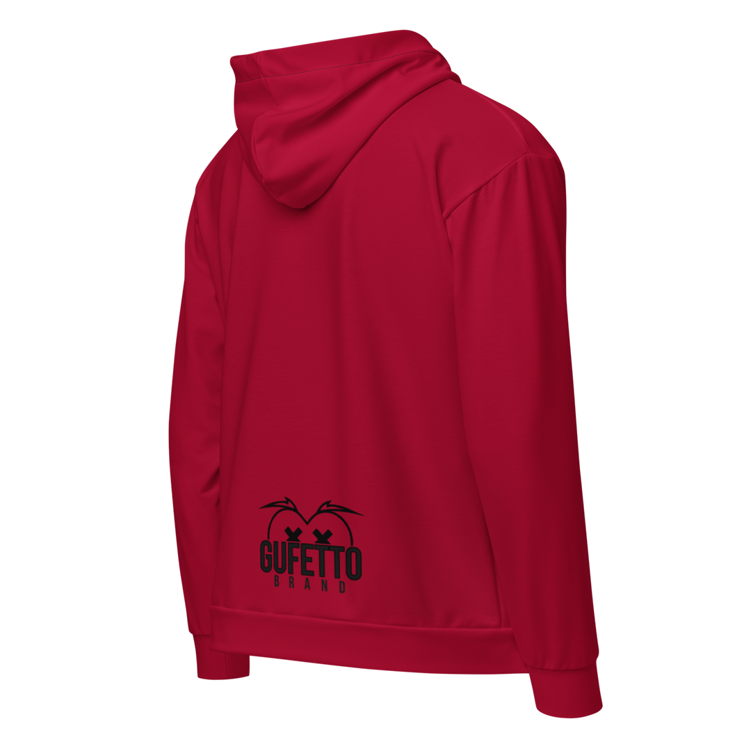 Felpa con cappuccio con zip unisex Uomo/Donna Gufetto Red - Gufetto Brand 