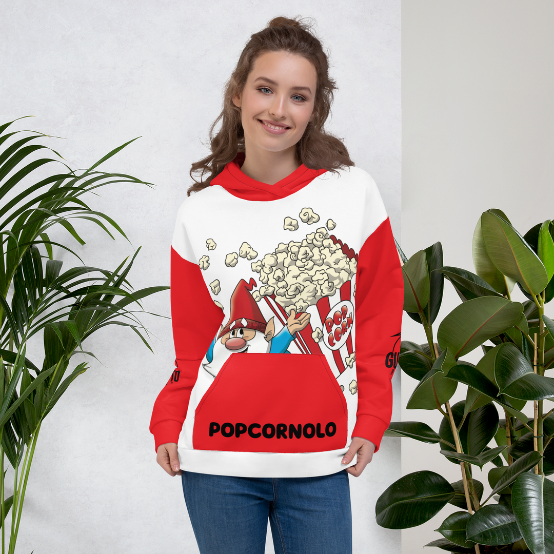 Felpa con cappuccio Uomo/Donna POPCORNOLO - Gufetto Brand 