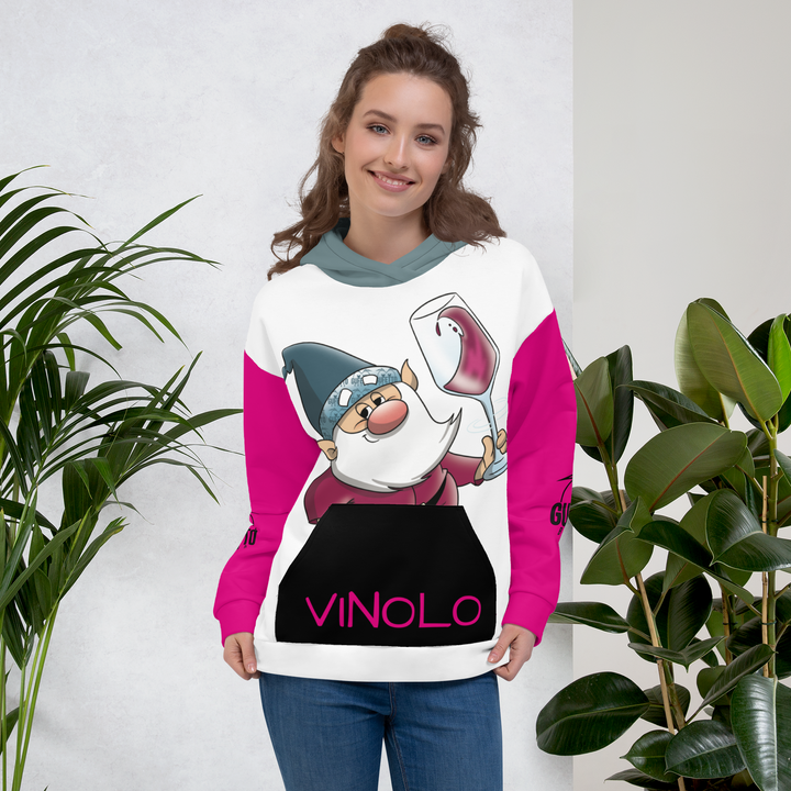 Felpa con cappuccio Unisex Uomo/Donna VINOLO - Gufetto Brand 