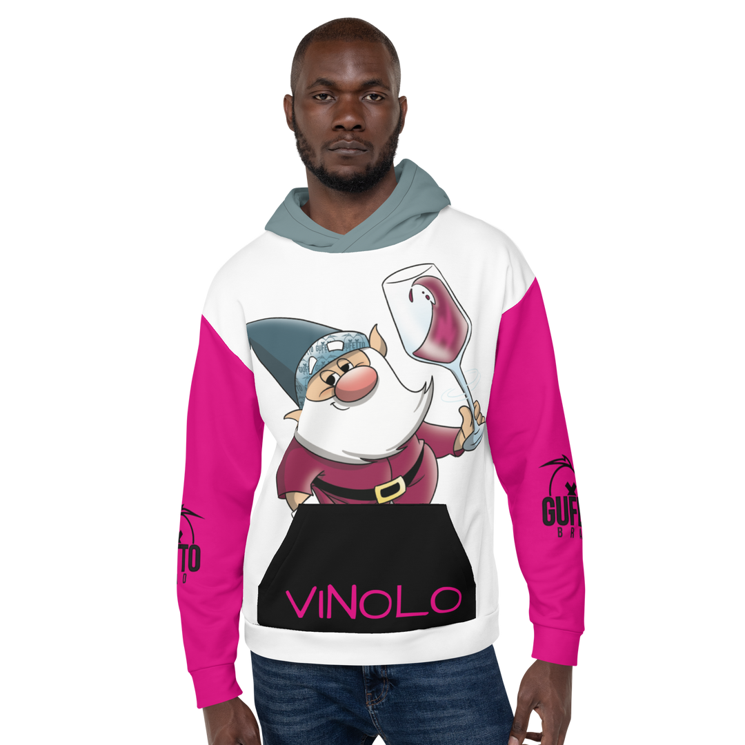 Felpa con cappuccio Unisex Uomo/Donna VINOLO - Gufetto Brand 