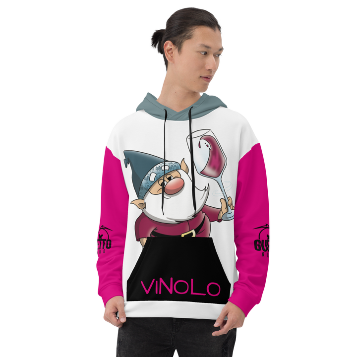 Felpa con cappuccio Unisex Uomo/Donna VINOLO - Gufetto Brand 