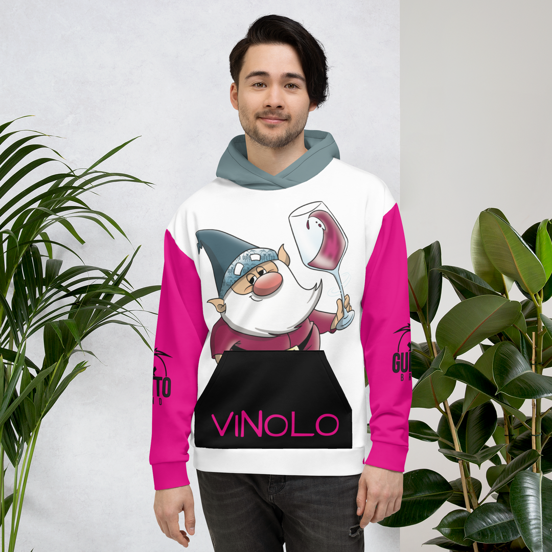 Felpa con cappuccio Unisex Uomo/Donna VINOLO - Gufetto Brand 