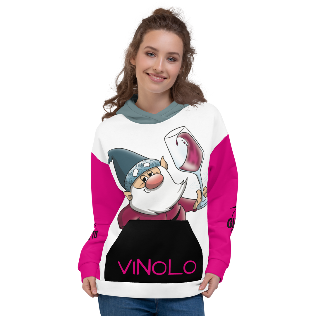 Felpa con cappuccio Unisex Uomo/Donna VINOLO - Gufetto Brand 