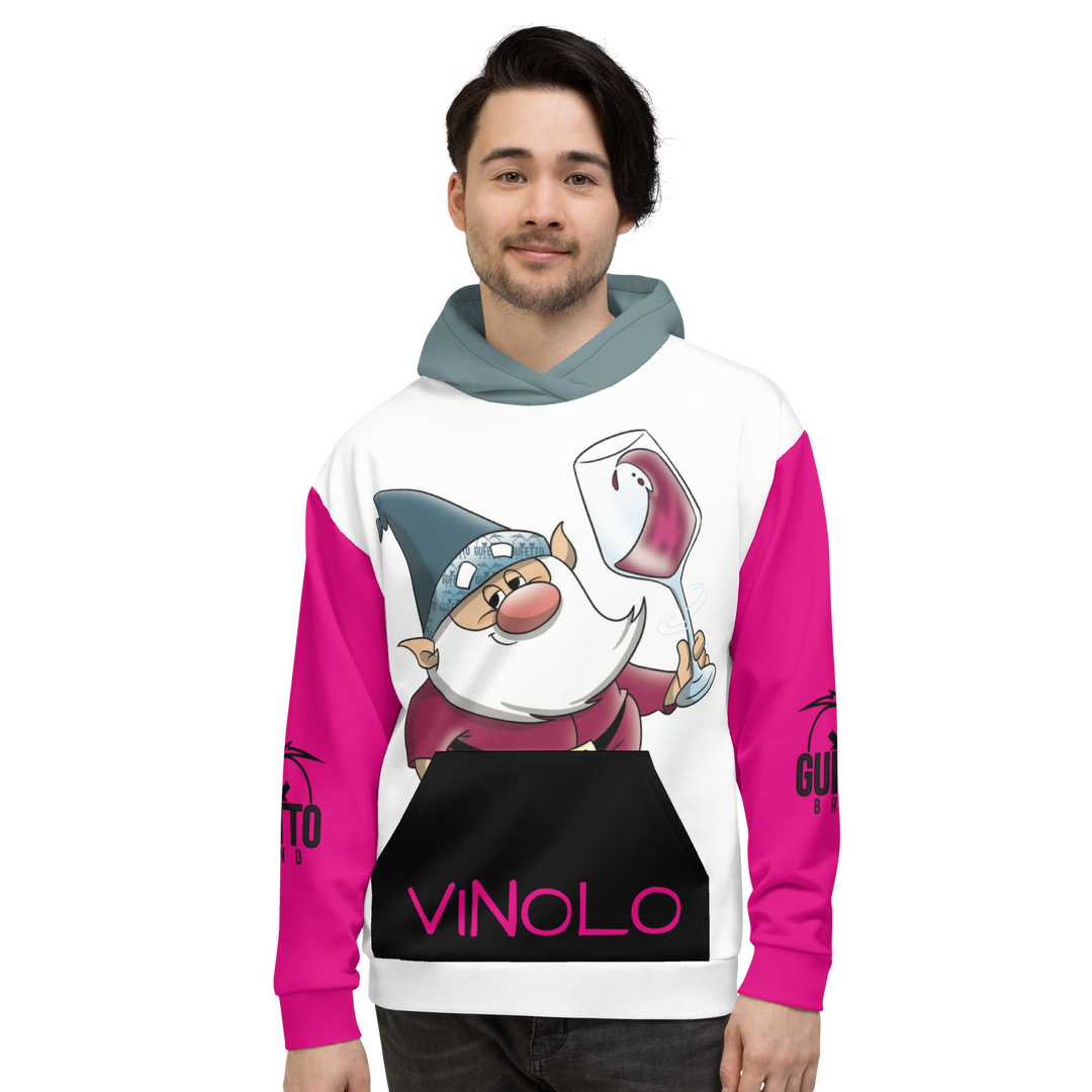 Felpa con cappuccio Unisex Uomo/Donna VINOLO - Gufetto Brand 