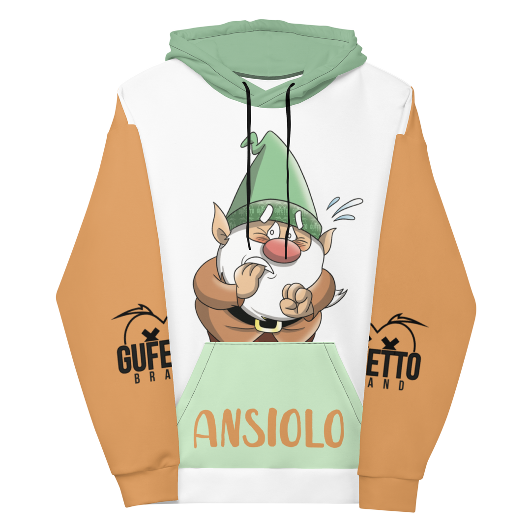 Felpa con cappuccio Unisex Uomo/Donna ANSIOLO TWO - Gufetto Brand 