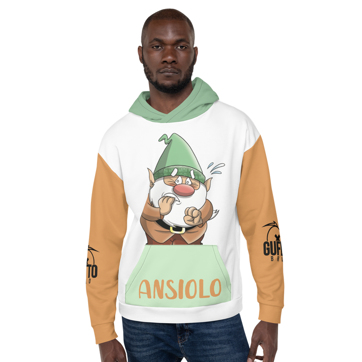 Felpa con cappuccio Unisex Uomo/Donna ANSIOLO TWO - Gufetto Brand 