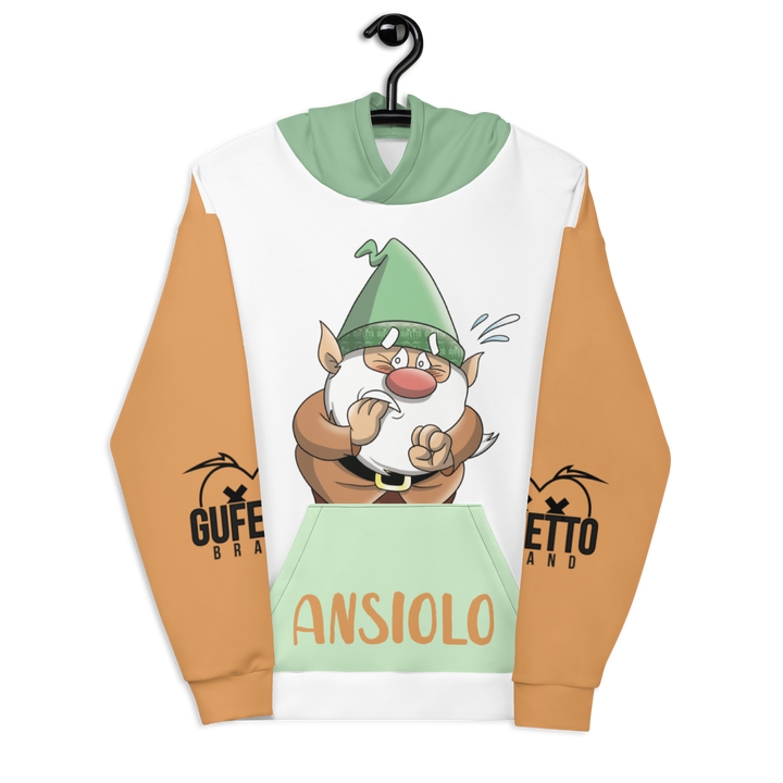 Felpa con cappuccio Unisex Uomo/Donna ANSIOLO TWO - Gufetto Brand 
