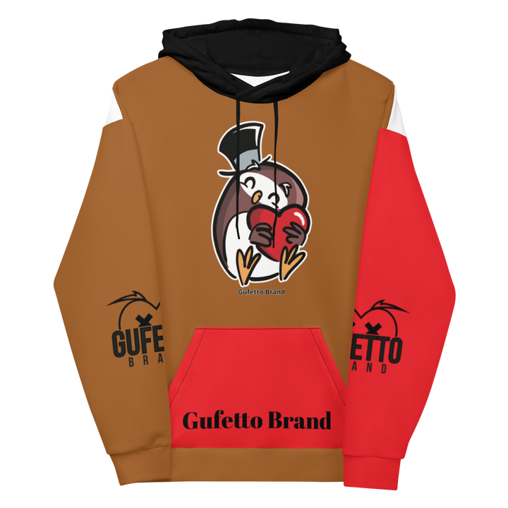 Felpa con cappuccio Uomo/Donna GUFETTO CUORE - Gufetto Brand 