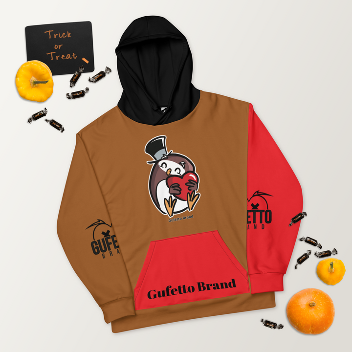 Felpa con cappuccio Uomo/Donna GUFETTO CUORE - Gufetto Brand 