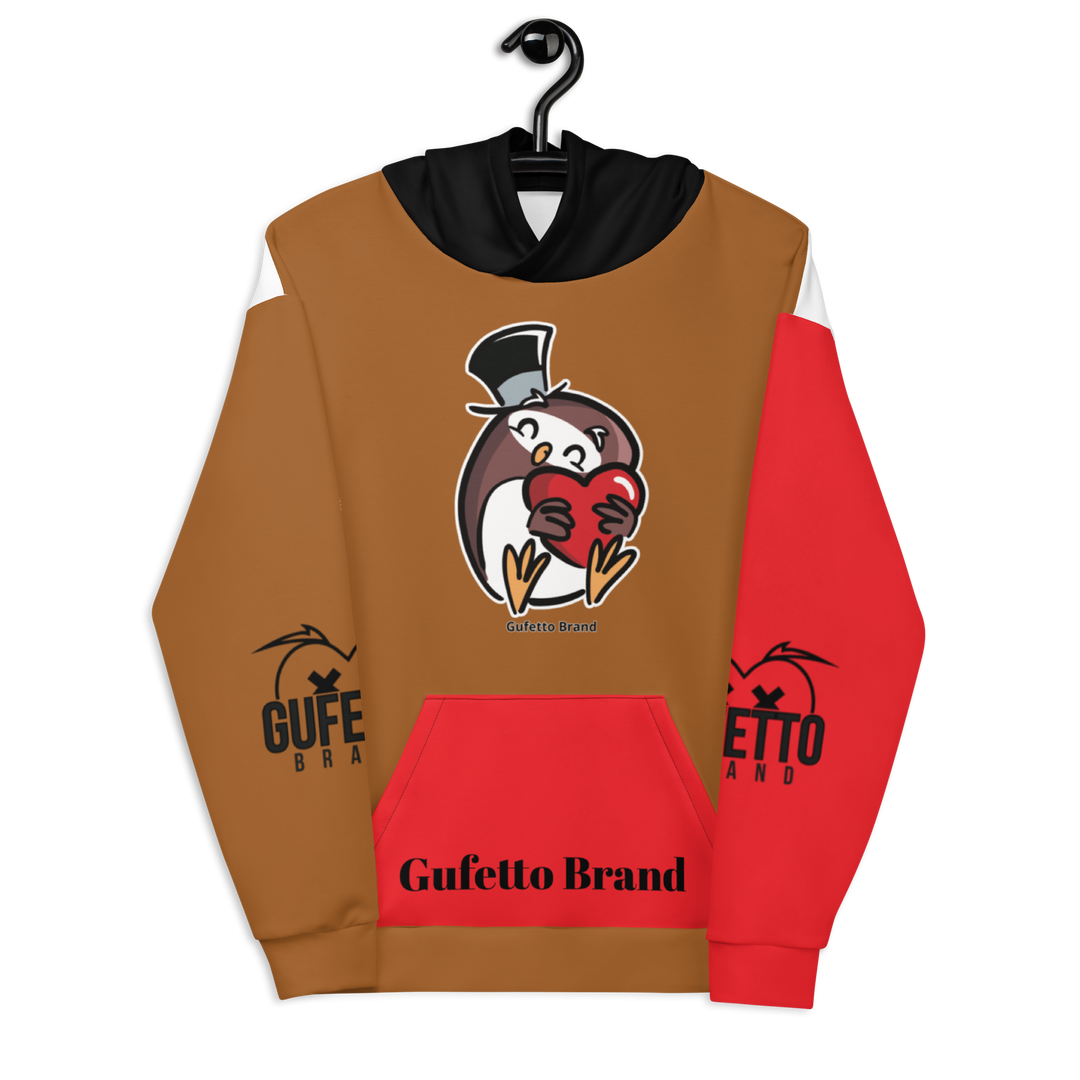 Felpa con cappuccio Uomo/Donna GUFETTO CUORE - Gufetto Brand 