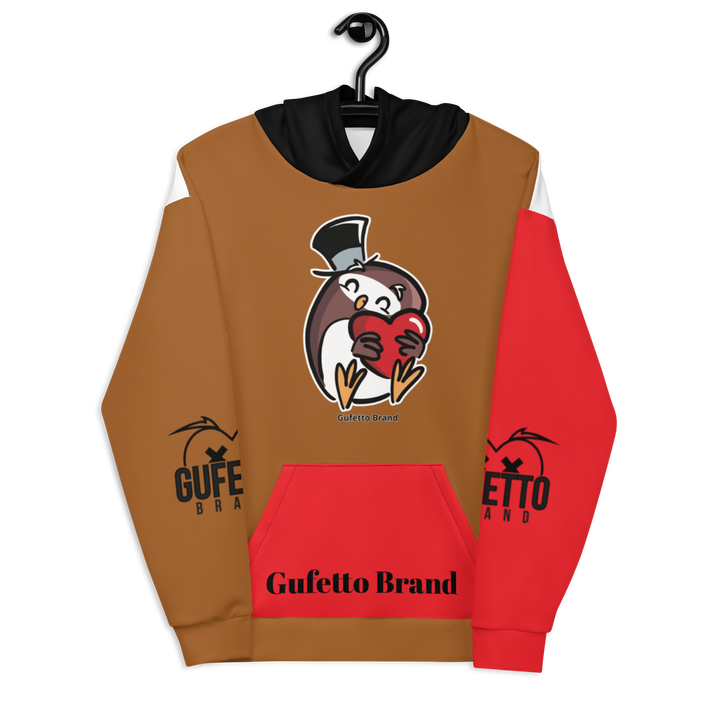 Felpa con cappuccio Uomo/Donna GUFETTO CUORE - Gufetto Brand 