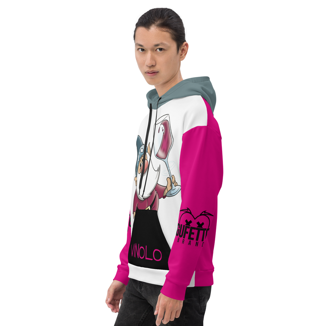 Felpa con cappuccio Unisex Uomo/Donna VINOLO - Gufetto Brand 