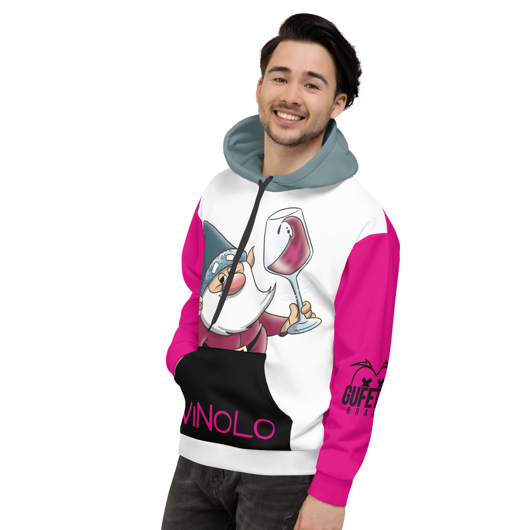 Felpa con cappuccio Unisex Uomo/Donna VINOLO - Gufetto Brand 