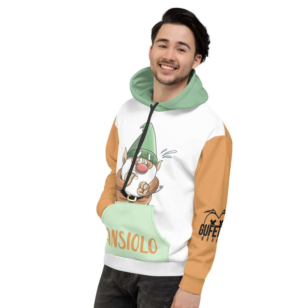 Felpa con cappuccio Unisex Uomo/Donna ANSIOLO TWO - Gufetto Brand 