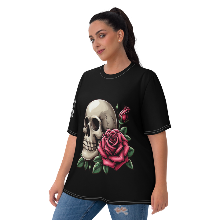 T-shirt donna DARKSKULLROSE - Gufetto Brand 