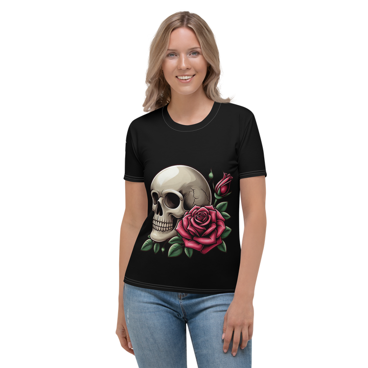 T-shirt donna DARKSKULLROSE - Gufetto Brand 