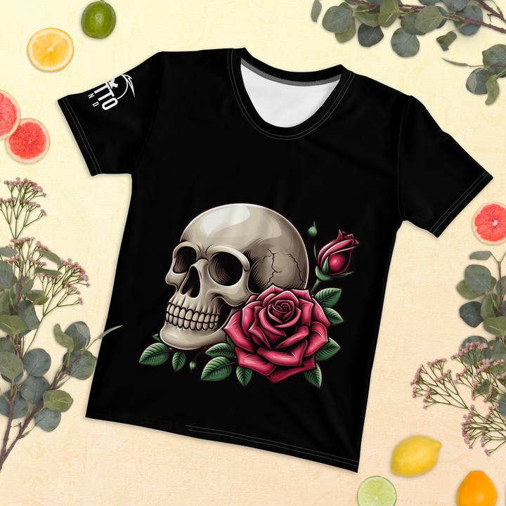 T-shirt donna DARKSKULLROSE - Gufetto Brand 