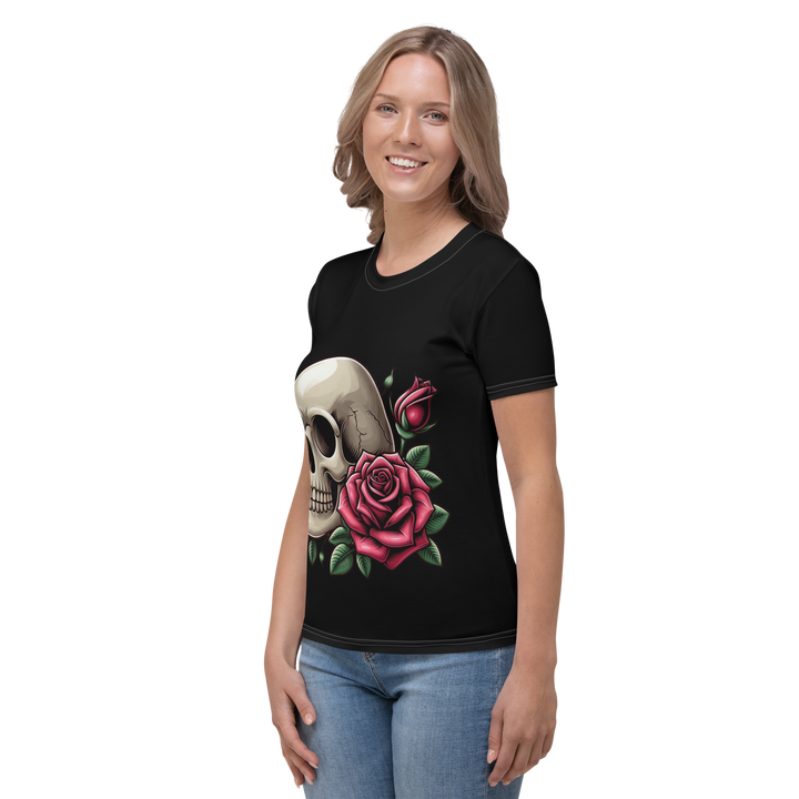 T-shirt donna DARKSKULLROSE - Gufetto Brand 