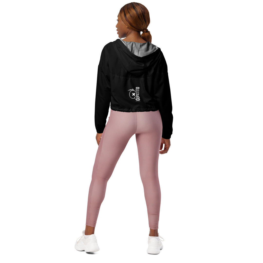 Giacca a vento corta con stampa all over donna SKULL DARK - Gufetto Brand 