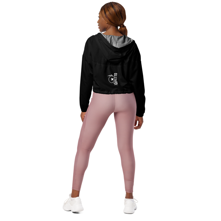 Giacca a vento corta con stampa all over donna SKULL DARK - Gufetto Brand 