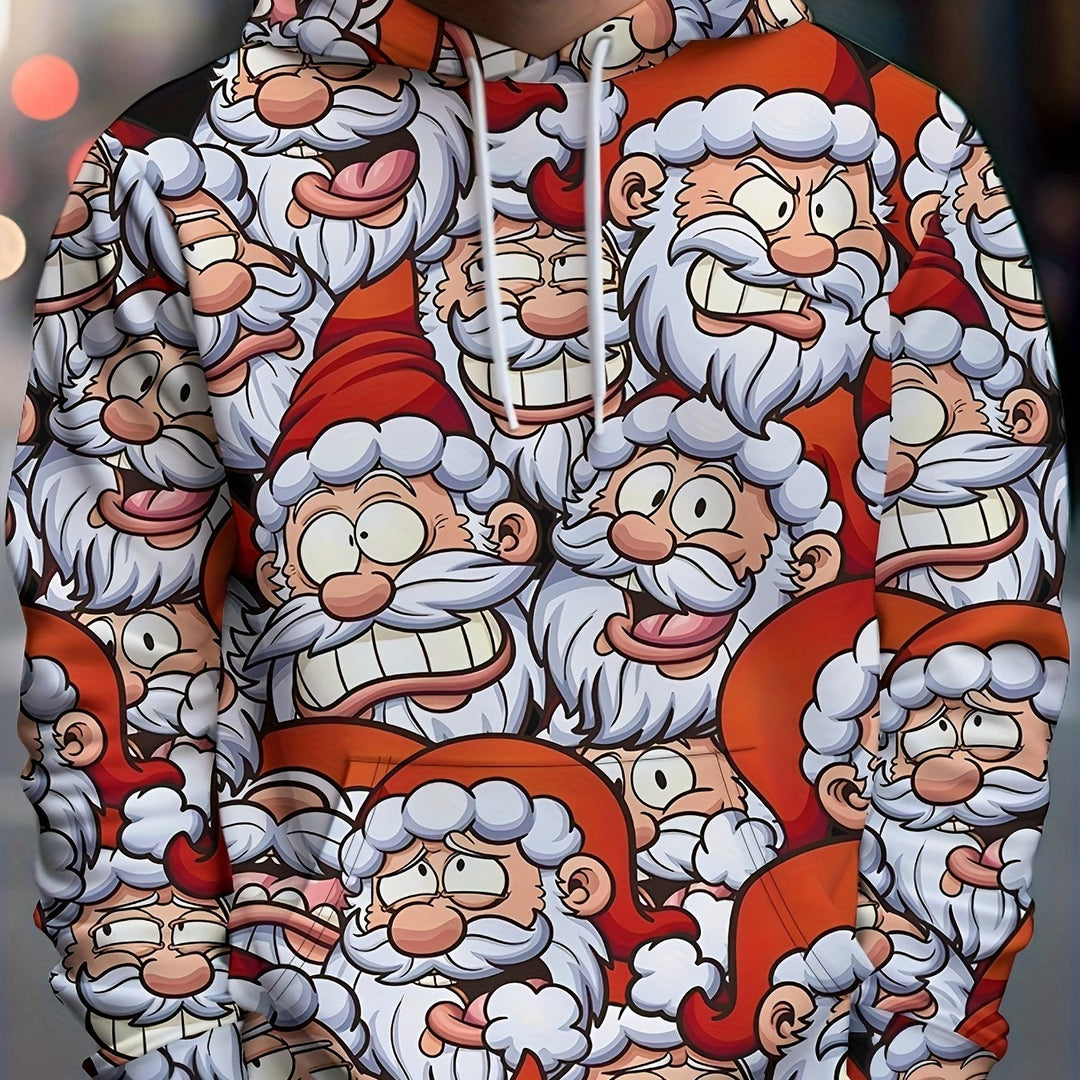 Men's Novelty Hoodie - Casual Polyester Knit, Machine Washable, Printed Design, Hat Shirt - Gufetto Brand 