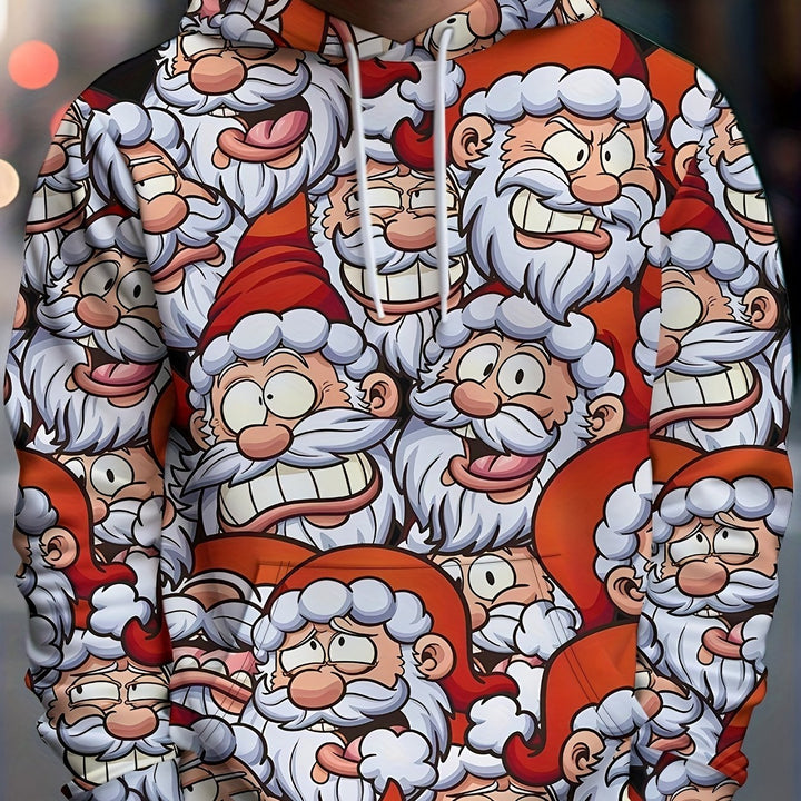 Men's Novelty Hoodie - Casual Polyester Knit, Machine Washable, Printed Design, Hat Shirt - Gufetto Brand 