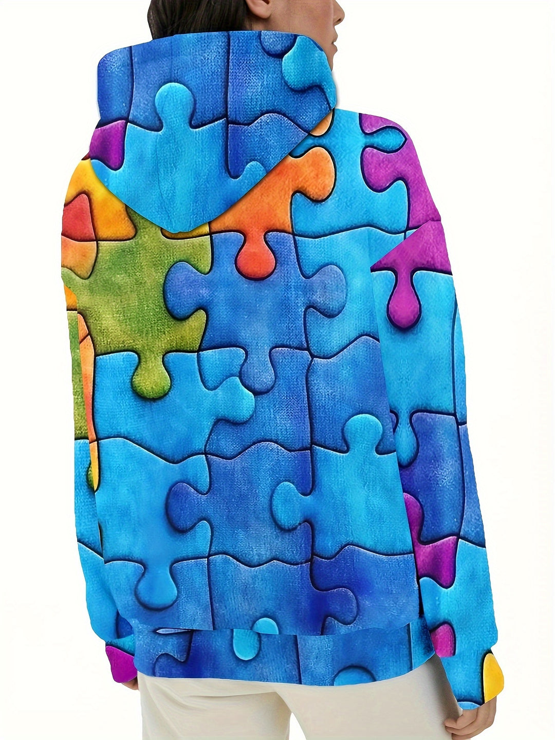 All Over Print Hoodie, Casual Long Sleeve Hoodies Sweatshirt, Women's Clothing - Gufetto Brand 