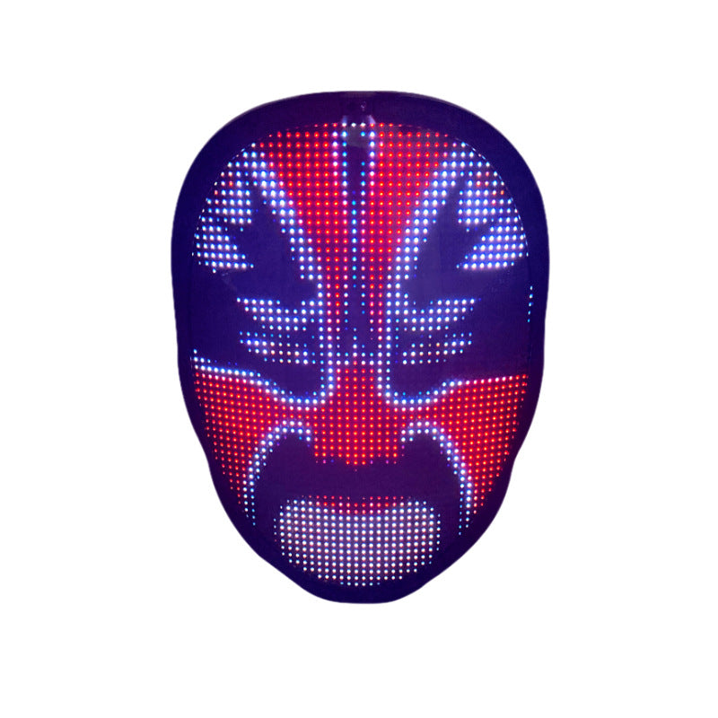 Maschere per il viso di Halloween Maschera luminosa a colori LED Maschera che cambia il viso Puntelli da bar per feste - Gufetto Brand 