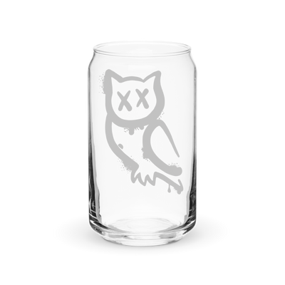 Bicchiere a forma di barattolo GUFETTO 1 NERO OCCHI NERI - Gufetto Brand 