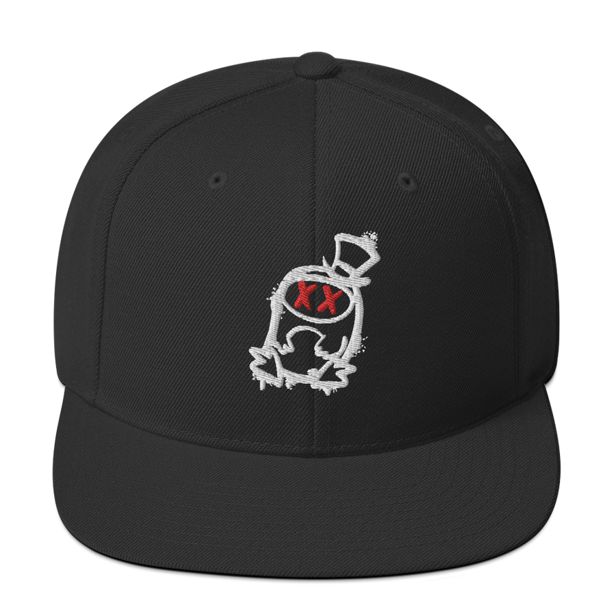 Cappellino snapback (baseball) GUFETTO 2 NERO OCCHI ROSSI - Gufetto Brand 