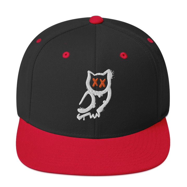Cappellino snapback (baseball) GUFETTO 1 BIANCO OCCHI ROSSI - Gufetto Brand 