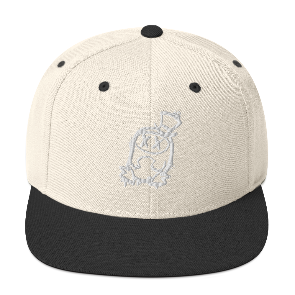 Cappellino snapback (baseball) GUFETTO 2 BIANCO OCCHI BIANCHI - Gufetto Brand 