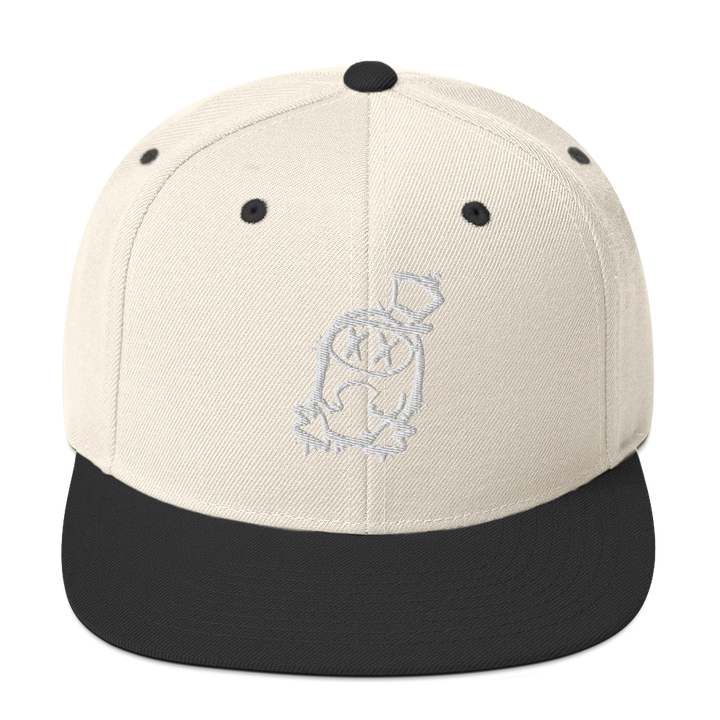 Cappellino snapback (baseball) GUFETTO 2 BIANCO OCCHI BIANCHI - Gufetto Brand 